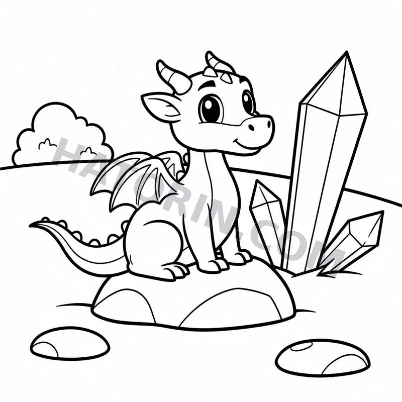 Easy Fantasy Creatures coloring page preview 1