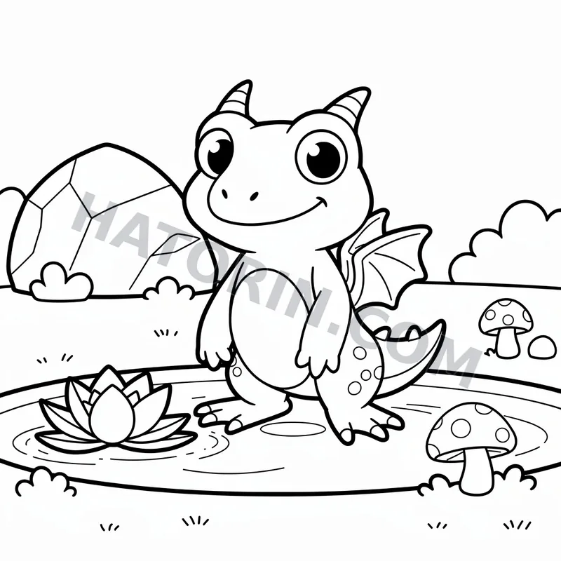 Easy Fantasy Creatures coloring page preview 8