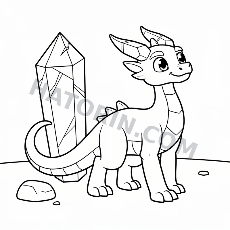 Easy Fantasy Dragons coloring page preview 6