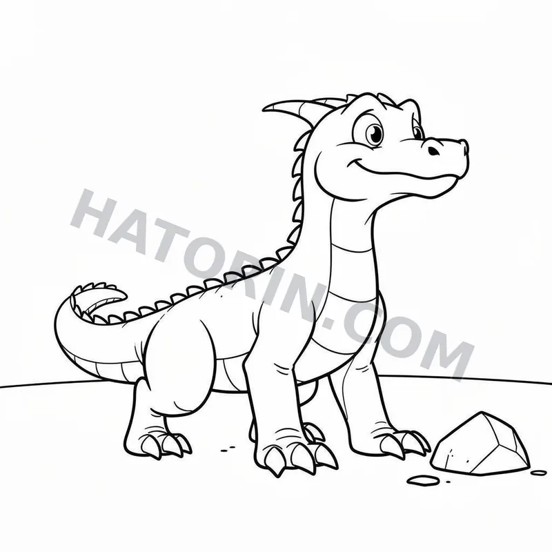 Easy Fantasy Dragons coloring page preview 8