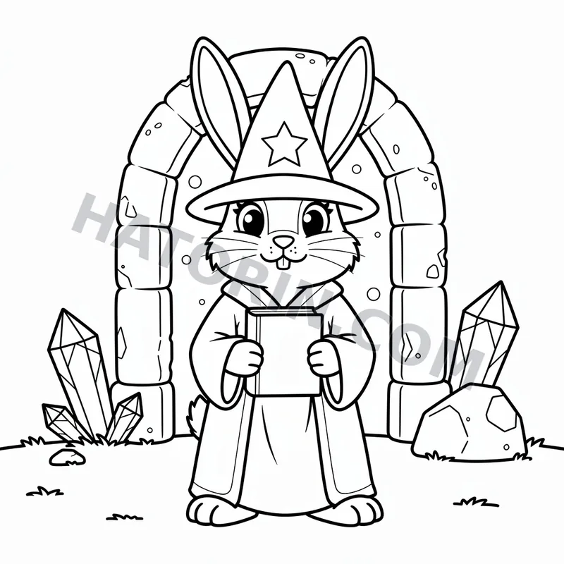 Easy Fantasy Heroes coloring page preview 2