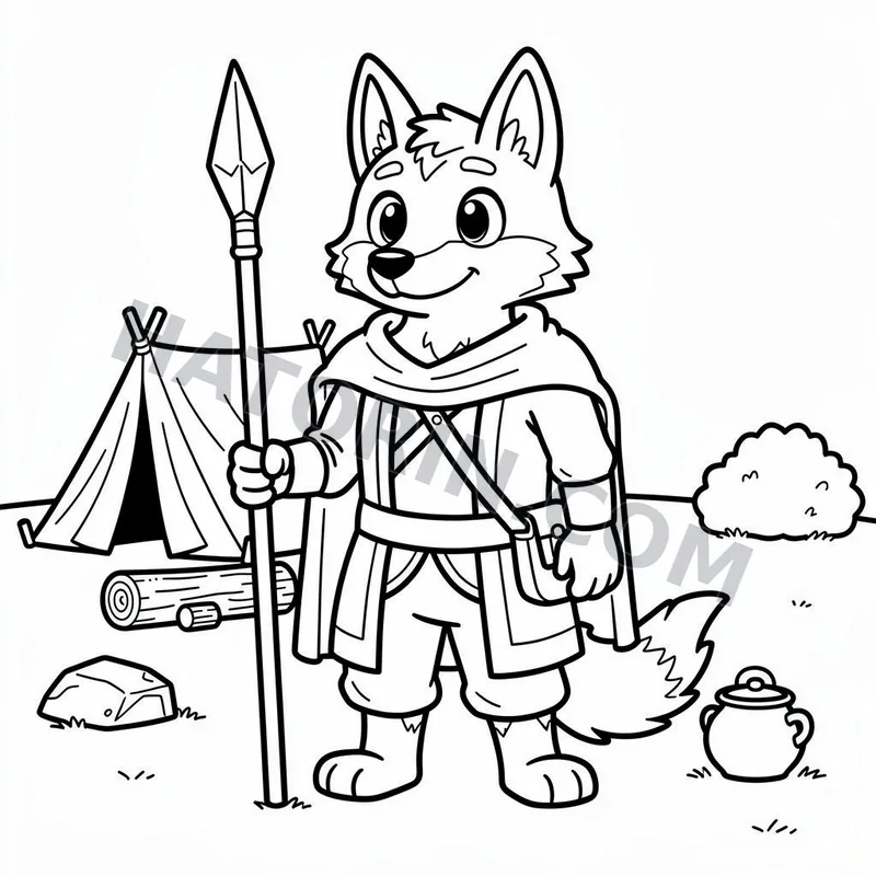 Easy Fantasy Heroes coloring page preview 6