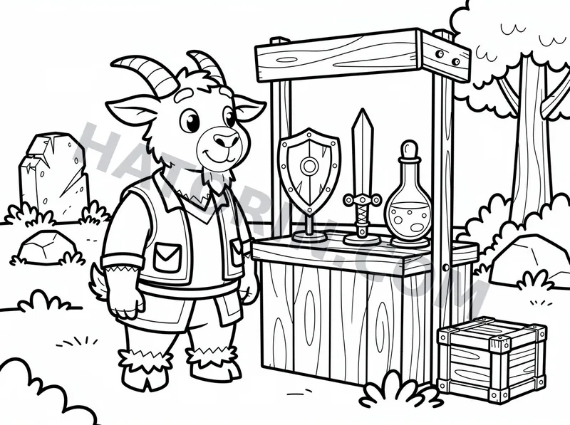 Easy Fantasy Heroes coloring page preview 8