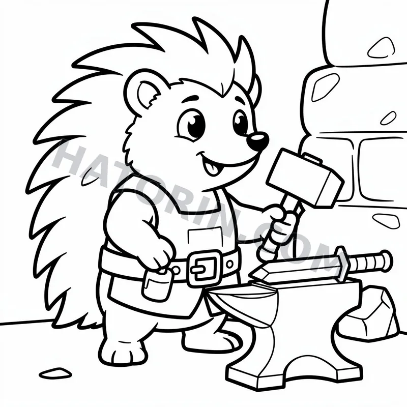 Easy Fantasy Heroes coloring page preview 9