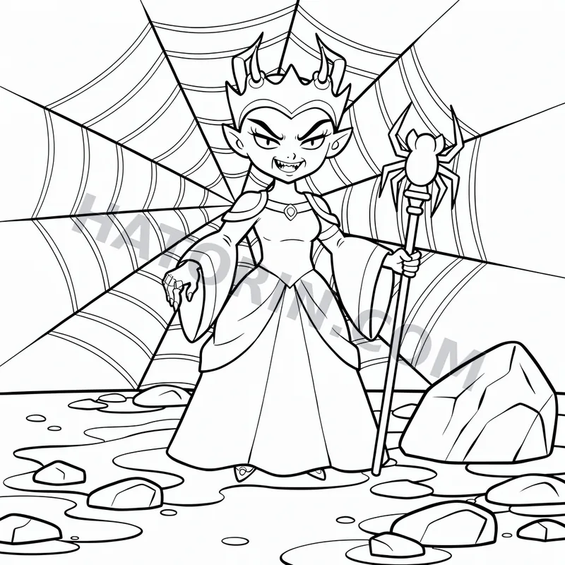 Easy Fantasy Villains coloring page preview 1
