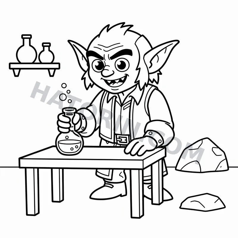 Easy Fantasy Villains coloring page preview 2