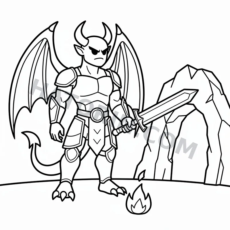 Easy Fantasy Villains coloring page preview 3