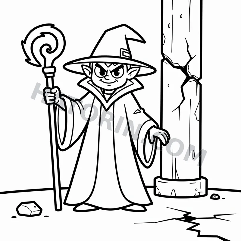 Easy Fantasy Villains coloring page preview 9
