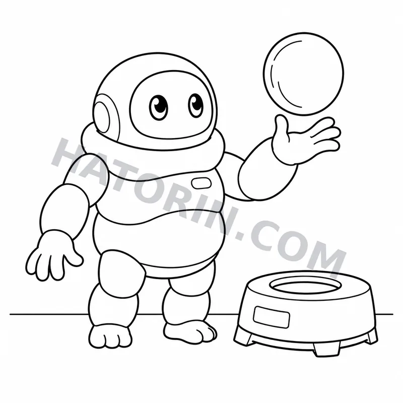 Easy Sci-Fi Aliens coloring page preview 9