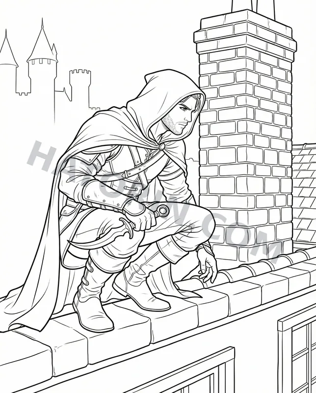 Fantasy Heroes coloring page preview 1