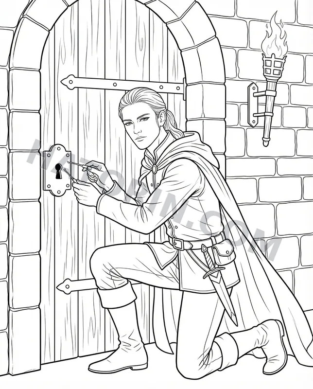 Fantasy Heroes coloring page preview 2