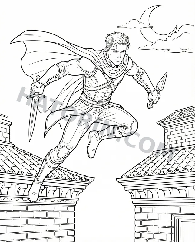 Fantasy Heroes coloring page preview 3