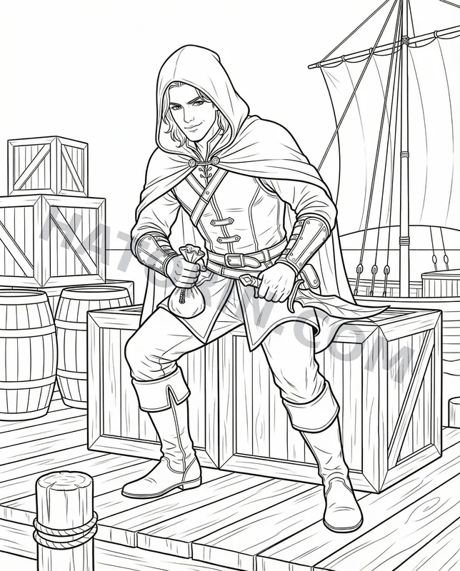 Fantasy Heroes coloring page preview 4